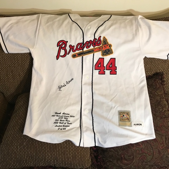 hank aaron jersey t shirt
